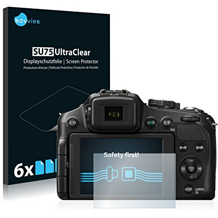savvies Protection Ecran pour Panasonic Lumix DMC-FZ200 (6 Pièces) - Film Protection Ultra Clair