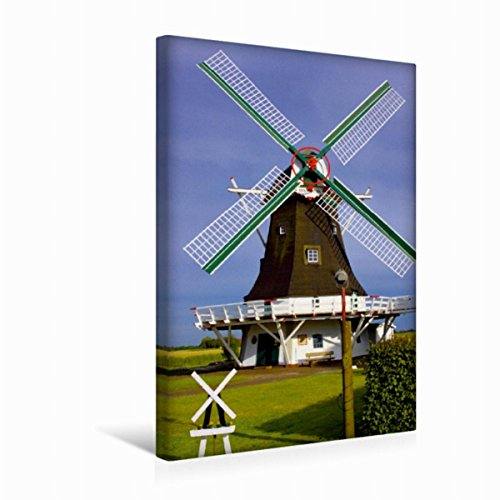Premium Textil-Leinwand 30 x 45 cm Hoch-Format Galeriewindmühle in Ostfriesland | Wandbild, HD-Bild auf Keilrahmen, Fertigbild auf hochwertigem Vlies, Leinwanddruck von Lothar Reupert