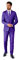Suitmeister Tuta da Uomo Set di Pantaloni Eleganti da Lavoro, Viola Tinta Unita, XL