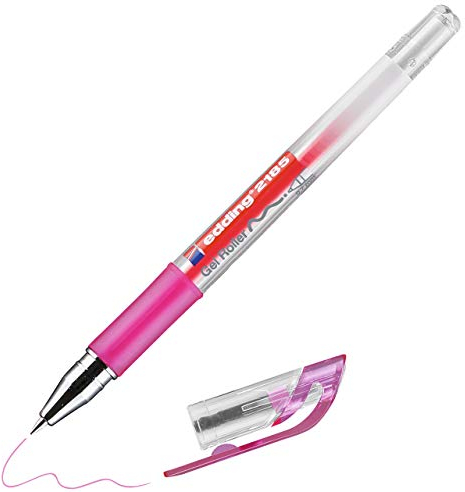 edding 2185 Gelroller - pink - 1 Stift - 0,7 mm - Gelstifte zum Schreiben, Malen, Mandala, Bulletjournal - Gelschreiber, Gelmalstifte