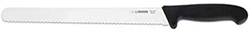 Giesser depuis 1776 - fabriqué en Allemagne - Couteau à jambon noir, Basic Black, lame 28 cm, dentelé, antidérapant, couteau à saucisse tranchant, lavable au lave-vaisselle, inoxydable