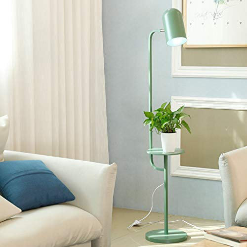 LANMOU Stehlampe, LED Standlampe mit Ablage, Standleuchte Dimmbar mit Touch und Fernbedienung Modern Metall Standleuchte für Wohnzimmer, Schlafzimmer und Büro, Terrasse,Grün