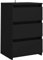 vidaXL Nachttisch mit 3 Schubladen Nachtschrank Nachtkonsole Nachtkommode Schlafzimmer Schrank Kommode Schwarz 40x35x62,5cm Holzwerkstoff
