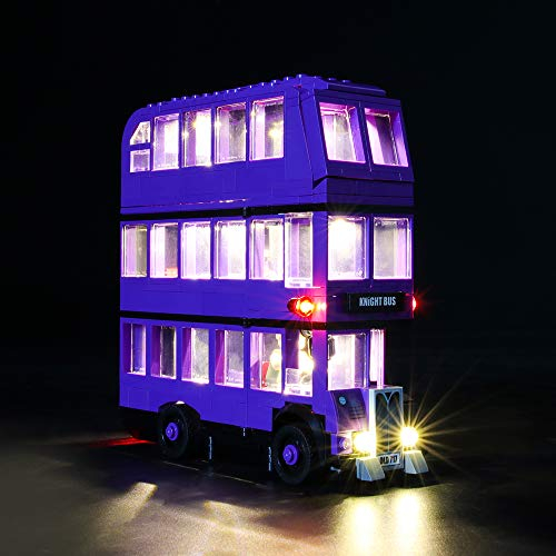 GEAMENT Jeu De Lumières Compatible avec Lego Harry Potte Le Magicobus (The Knight Bus) - Kit D'éclairage LED pour Harry Potter 75957 (Modèle de Bloc Non Inclus)