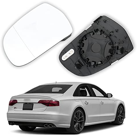 Opaltool Spiegelglas Heizbar Linker Spiegelglas für Außenspiegel Glas Konkaver Kompatibel mit Audi A3 8P A4 8K B8 A5 8T