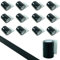 5760 Stück Echtglas Silber Spiegel Mosaik Fliesen Aufkleber für Handwerk Mini Quadratische Glasfliesen Selbstklebend 5 mm x 5 mm (Schwarz)