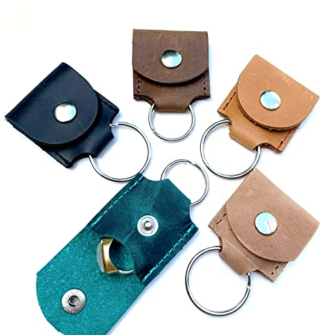 THILO Leder-Täschchen aus Leder für Einkaufschip | Ehering | Hundemarke | Tasso-Marke | Handmade by Manufactica®