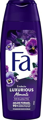 FA Duschgel Luxurious Moments (1x 250ml) 95% Inhaltstoffe natürlichen Ursprungs, pflegende Duschcreme für eine wunderare Reise mit luxuriösen Duft nach pinken Viola