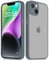 Mootobo for iPhone 14 Case 6.1 inch, Matte Shockproof Bumper Phone Cover, Military-Grade Protection 360°Full Body Frosted Translucent Back Anti-Fingerprint Phone Case for iPhone 14 (Grey)