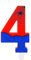 Spider Number 4 Birthday Candles for Cake,Blue Red Spider Number 4 Candles, Girls Boys 4th Birthday Decorations, Spider Themed Candles Cake Toppers for Boys Girls Birthday Party Halloween Decorations