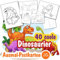 Unser-Festtag 40 Stück Postkarten zum Ausmalen mit verschiedenen Dino-Motiven. Größe Din A6 (ca. 14,8 x 10,5 cm)