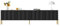 Wuudi Meuble TV noir, 190 cm (L) x 38 cm (l) x 48 cm (H) avec pieds dorés