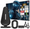 Indoor TV Aerial, 4K 1080P HD Digital TV Aerial with 560+ Miles Range Reception, TV Antenna with 18ft Coaxial Cable Amplifier Signal Booster with Local Channels Support All Television for Smart TV