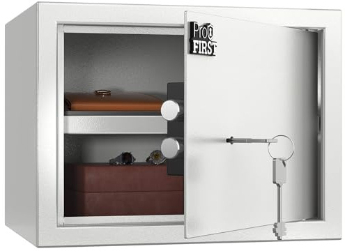 Profirst Möbeltresor Guardian 3 Doppelbartschloss 2 Schlüssel Stahl herausnehmbarer Fachboden Filzunterlage inkl. Befestigungsmaterial