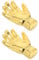 BESTonZON Mini Soccer Trophy Cup Set Gold Goalkeeper Glove Award Statues for Football Fans Sports Competitions and Souvenirs