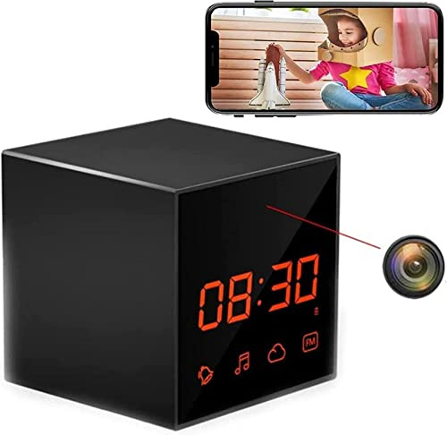 Orologio con telecamera spia nascosta con 1080p HD, visione notturna, rilevamento del movimento, registrazione video, monitoraggio remoto per la sicurezza di casa e ufficio