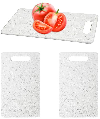 Small Chopping Board, 2Pcs Plastic Chopping Board Plastic Chopping Boards Plastic Cutting Board Set Mini Chopping Boar/d Meat Chopping Boar/d for Camping Food Fruits Meat and Cheese Prep Vegetable