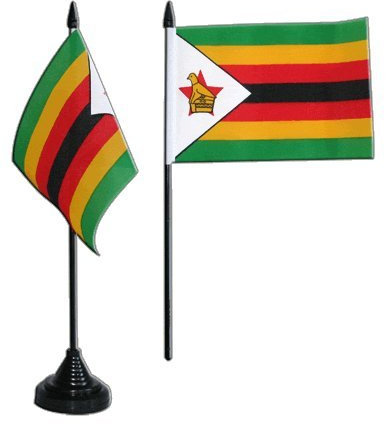 Digni® Drapeau de Table Zimbabwe, Mini Drapeau - 10 x 15 cm