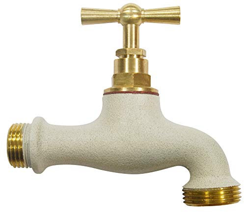 Boutté Robinet Laiton de Couleur-Entrée 15 x 21 Nez 20 x 27 Pierre, Beige
