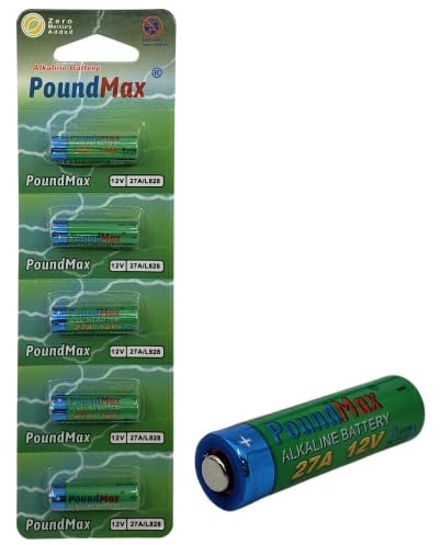 PoundMax Alkaline 27A/L828, 12V, Confezione da 5