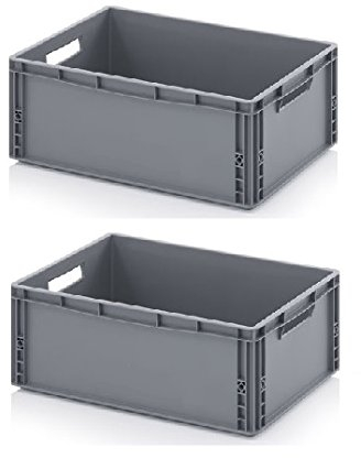 Auer Packaging 2x Eurobehälter 60 x 40 x 22 inkl. gratis Zollstock 2er Set