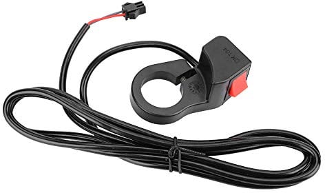 Dilwe Scooter Handlebar Switch, PVC Universal Motorcycle 22.5 mm Handlebar On/Off Switch Electric Bike Rocker Switch for E-Bike Motorcycle Scooters Head Lamp