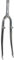 P2R (Cycle) Fourche VTC 700x35 Rigide cintree Acier Chrome avec tasseaux Pivot filete (255-160mm) 1-22,2 Interieur- Cone 26.4mm