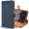 Snakehive Leather Wallet for iPhone 11 || Genuine Leather Wallet Phone Case || Real Leather with Viewing Stand & 3 Card Holder || Flip Folio Cover with Card Slot (Navy)