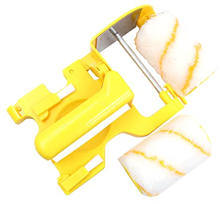 Shiwaki Paint Edger Roller Brush Combo Kit, Multifunktionale Hand-Clean Paint Edger Roller Brush Tragbares Werkzeug für Home Office Zimmer Wanddecken DIY Indoor Malerei