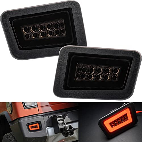 NJSBYL Smoked Lens LED Rear Bumper Reflector Lights ForHummer H2 2005-2009