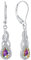 YL Unendlichkeit Knoten Tropfen Ohrringe 925 Sterling Silber Regenbogen Zirkonia Weiß Zirkonia Ohrringe für Damen