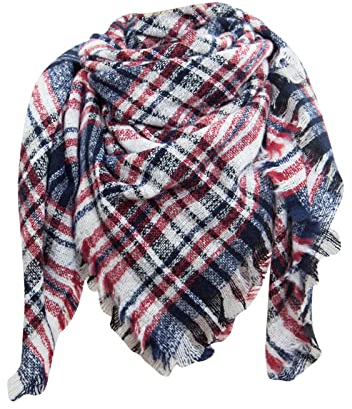 Luadnysin Kaschmir Schal Damen Kariert Oversized Kaschmir Schal Lange Weich Wraps Damen Kariert Oversized Schal Lange Schal Für Herbst Winter Kariert Großer Kaschmir Xxl Schal Winterschal