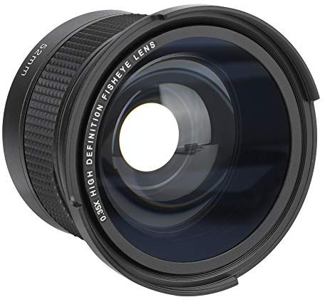 Objectif Fisheye Grand Angle Universel 52Mm, Objectif Grand Angle 0,35X pour Appareils PhotoNumériques Objectif Fisheye étanche et Anti-Rayures avec Sac de Rangement