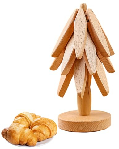 Shuangliao Baum Design Untersetzer, Tree Art for Wood Coasters, Wood Trivet Anti Scald Mat Wooden Table Mat, Verbrühungs Isolierpad Für Kleine Bäume Für Küchenarbeitsplatten, Teekannen