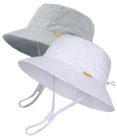 FURTALK Baby Kleinkind Kinder Sonnenhut UV-Schutz Fischerhut Jungen Mädchen Verstellbarer Faltbare Sommer Strand Sonnenschutz Bucket Hat mit Breite Krempe