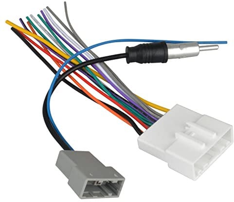 Eladcncmc For 70-7552 Cube Frontier 20 Pin Auto Car Stereo Wire Harness Adapter Connector Plug Into Radio Cable