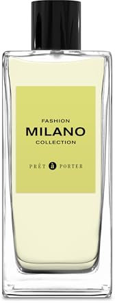 Prêt à Porter Milano Eau de Parfum Donna, Profumo fruttato e ambrato, con note di Bergamotto, Fiori d'Arancio e Vaniglia, 100 ml