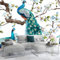 Papier Peint Beaux oiseaux aquarelle Papier peint intissé Bleu papier peint mural salle à manger chambre salon 250 x 175 cm Papier peint intissé