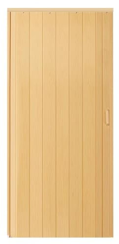Porte Accordéon Interieur Portes Concertina en Plastique Grain de Bois Intérieur, PVC Porte Pliante Porte Coulissante Intérieur Cuisine Ouverte, 23-80 X 80 Pouces, Portes Pliantes de Placard de Salle