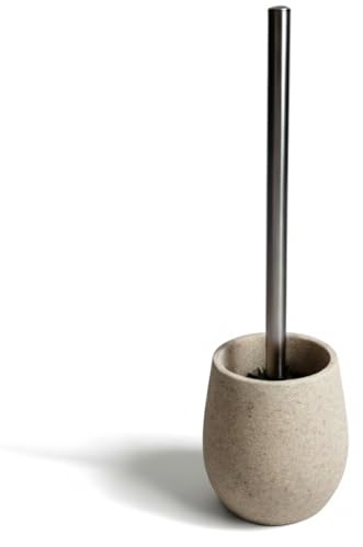 iubihome - Escobilla de Baño para WC Color Arena, Escobillero Higiénico con Cepillo Intercambiable para Baño Moderno