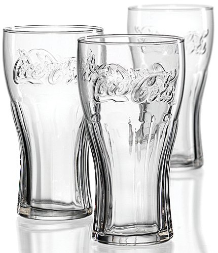 American Shop - Coca-Cola Relief-Glas 0,2 Liter, 3er Pack