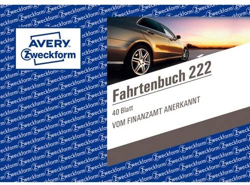 Avery Zweckform Fahrtenbuch PKW 222, weiß DINA6 quer 40Blatt