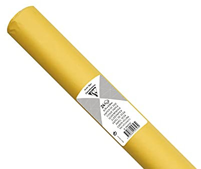 Clairefontaine 394015C Seidenpapier (Packung mit 24 Bögen, 50 x 75cm, 18 g/qm, ideal für Deko und Bastelprojekte) 1 Pack, zitrone