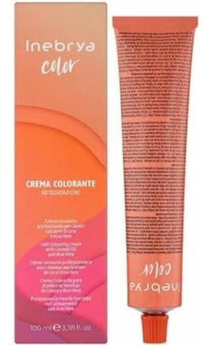 Crema colore permanente per capelli con semi di lino e aloe vera 100ml INEBRYA (- 6.00 biondo scuro intenso)