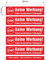 immi 5 STOP Werbung Briefkasten-Aufkleber 58x13mm in Rot z.B.f.Renz Briefkasten