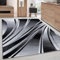 Carpettex Teppich Wohnzimmer Kurzflor 200 x 290 cm Modern Abstrakt Wellen Design Schwarz - Teppich Schlafzimmer Extra Weich Flauschig Waschbar Küchenteppich - Esszimmer Kinderzimmer Wohnzimmerteppich