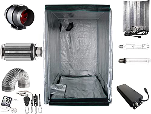 Growzelt Komplettset Pro 600 W dimmbar NDL 120x120x200cm VSG AKF Growzelt