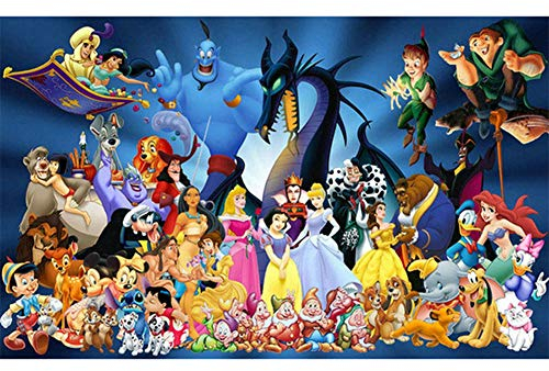 5D-Diamant-Malerei, Vollbohrer, Disneyland, schöne Prinzessinnen-Cartoon, DIY-Diamant-Malerei-Set, Strass-Kristall-Zeichen-Geschenk für Erwachsene und Kinder, Stickerei-Set, 30,5 x 40,6 cm
