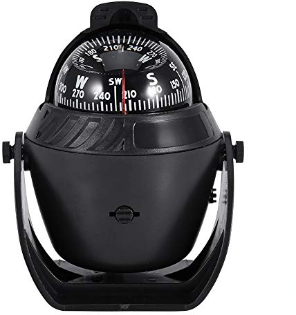 Samfox Auto-Boot Kompass, Elektronische Navigation LED-Licht Verschwenkung Kompass für Auto-Boots-Marine