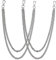 KingYH 2 Stück Hosen Kette 60cm Dual LayerJeans Kette Metall Cowboy-Kette mit Haken Dekorative Kette für Männer Frauen Hip Hop Style Jeans Hose Kette Brieftasche Kette-Silber